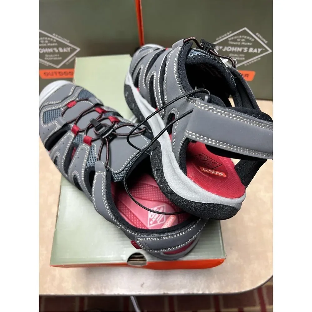 ➡️NIB! St. John's Bay Spencer Men's Outdoor Sandal Gray Size - 11 M